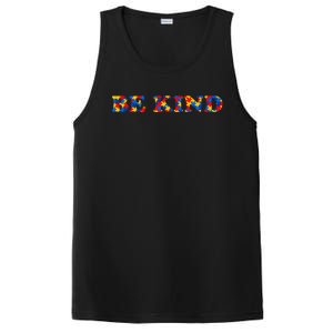 Autism Gift Autism Awareness Be Kind Colorful Puzzle Pieces Cute Gift PosiCharge Competitor Tank