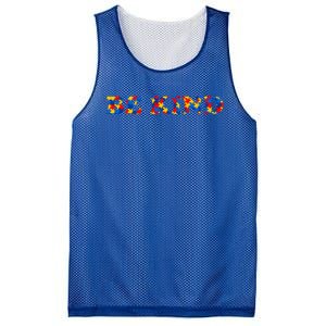 Autism Gift Autism Awareness Be Kind Colorful Puzzle Pieces Cute Gift Mesh Reversible Basketball Jersey Tank