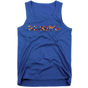 Autism Gift Autism Awareness Be Kind Colorful Puzzle Pieces Cute Gift Tank Top