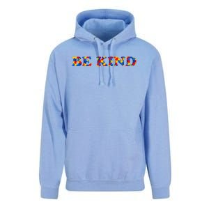 Autism Gift Autism Awareness Be Kind Colorful Puzzle Pieces Cute Gift Unisex Surf Hoodie