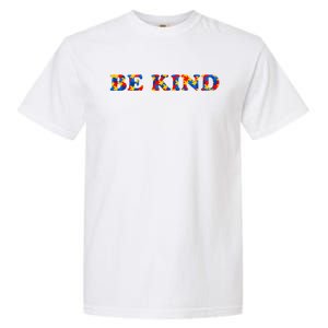 Autism Gift Autism Awareness Be Kind Colorful Puzzle Pieces Cute Gift Garment-Dyed Heavyweight T-Shirt