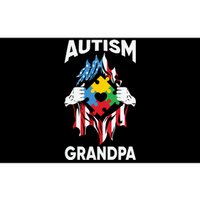 Autism Grandpa American Flag Autism Awareness Puzzle Bumper Sticker