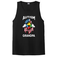 Autism Grandpa American Flag Autism Awareness Puzzle PosiCharge Competitor Tank