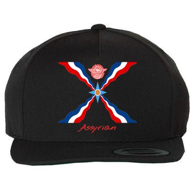 Assyria Gift Assyrian Flag Gift Assyrians Lamassu Gift Wool Snapback Cap