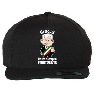 Amlo Gracias Amlito Hasta Siempre Presidente Mexican Amlove Wool Snapback Cap