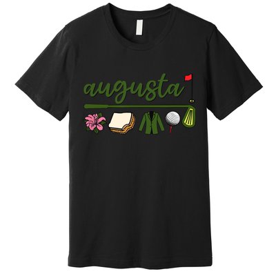 Augusta Georgia, Azalea, Golf, Pimento Cheese, Jacket Design  Premium T-Shirt