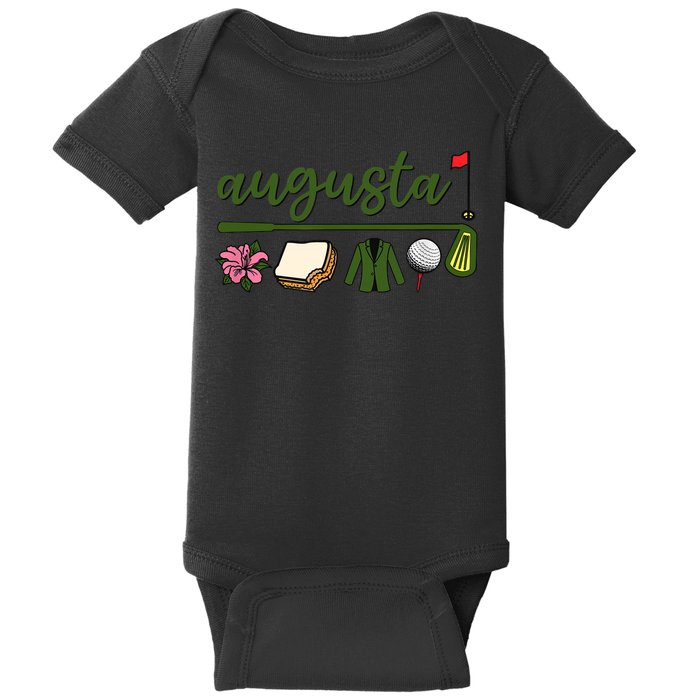 Augusta Georgia, Azalea, Golf, Pimento Cheese, Jacket Design  Baby Bodysuit