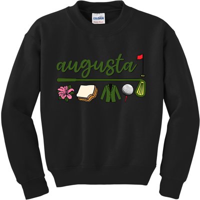 Augusta Georgia, Azalea, Golf, Pimento Cheese, Jacket Design  Kids Sweatshirt