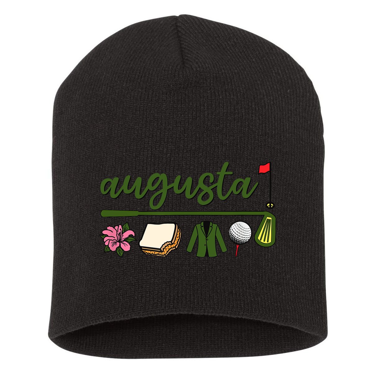 Augusta Georgia, Azalea, Golf, Pimento Cheese, Jacket Design  Short Acrylic Beanie