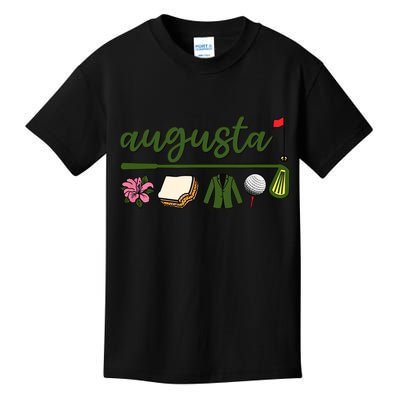 Augusta Georgia, Azalea, Golf, Pimento Cheese, Jacket Design  Kids T-Shirt