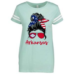 Arkansas Girl Arkansas Flag State Girlfriend Enza Ladies Jersey Football T-Shirt