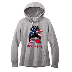 Arkansas Girl Arkansas Flag State Girlfriend Women's Fleece Hoodie