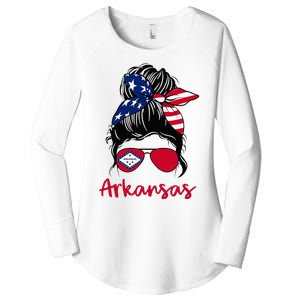 Arkansas Girl Arkansas Flag State Girlfriend Women's Perfect Tri Tunic Long Sleeve Shirt