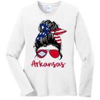 Arkansas Girl Arkansas Flag State Girlfriend Ladies Long Sleeve Shirt