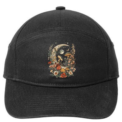 Aesthetic Goblincore And Dark Cottage Core Clothes Mushroom 7-Panel Snapback Hat