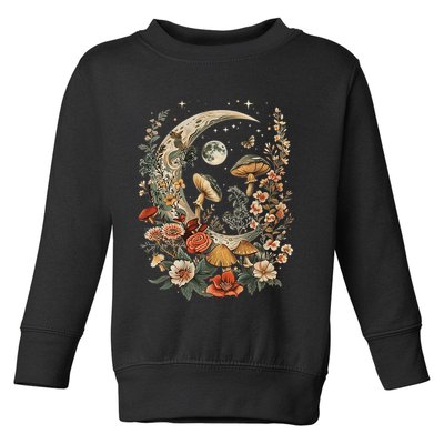 Aesthetic Goblincore And Dark Cottage Core Clothes Mushroom Toddler Sweatshirt