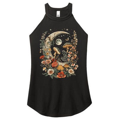 Aesthetic Goblincore And Dark Cottage Core Clothes Mushroom Women's Perfect Tri Rocker Tank