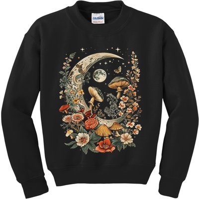 Aesthetic Goblincore And Dark Cottage Core Clothes Mushroom Kids Sweatshirt