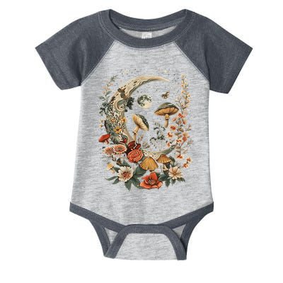 Aesthetic Goblincore And Dark Cottage Core Clothes Mushroom Infant Baby Jersey Bodysuit
