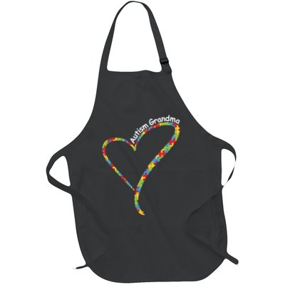 Autism Grandma Autism Awareness Puzzle Piece Heart Apron