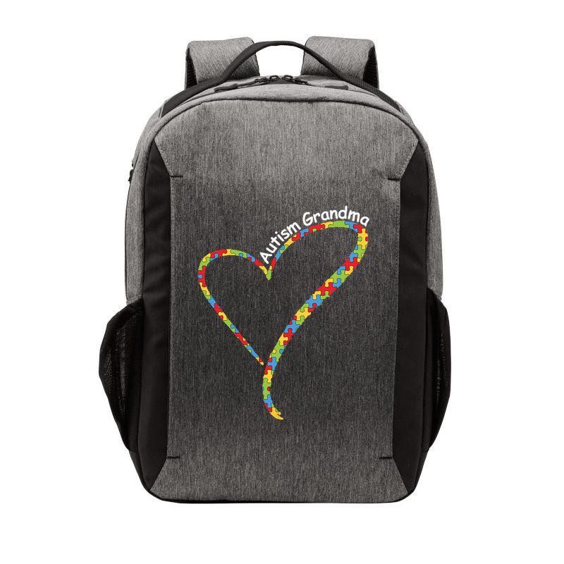 Autism Grandma Autism Awareness Puzzle Piece Heart Vector Backpack