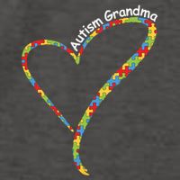 Autism Grandma Autism Awareness Puzzle Piece Heart Vector Backpack