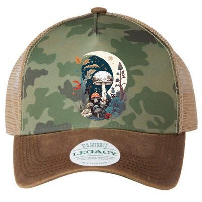 Aesthetic Goblincore And Dark Cottagecore Mushroom Legacy Tie Dye Trucker Hat