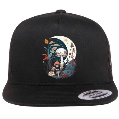 Aesthetic Goblincore And Dark Cottagecore Mushroom Flatbill Hat