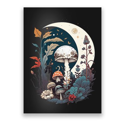 Aesthetic Goblincore And Dark Cottagecore Mushroom Poster