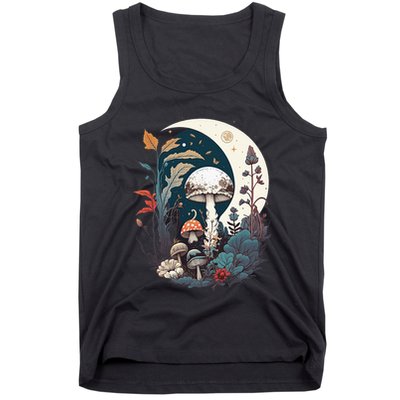 Aesthetic Goblincore And Dark Cottagecore Mushroom Tank Top