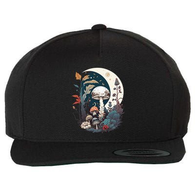 Aesthetic Goblincore And Dark Cottagecore Mushroom Wool Snapback Cap