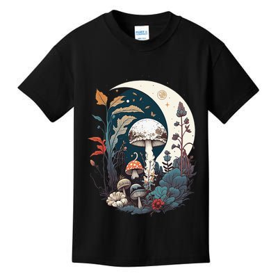 Aesthetic Goblincore And Dark Cottagecore Mushroom Kids T-Shirt