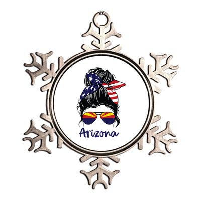 Arizona Girl Arizona Flag State Girlfriend Metallic Star Ornament