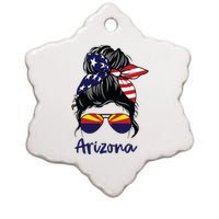 Arizona Girl Arizona Flag State Girlfriend Ceramic Star Ornament