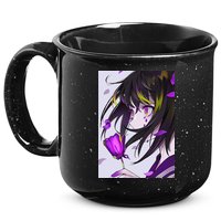 Anime Girl Aesthetic Floral Japanese Kawaii Waifu 15oz Campfire Ceramic Mug