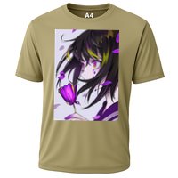 Anime Girl Aesthetic Floral Japanese Kawaii Waifu Cooling Performance Crew T-Shirt