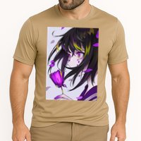 Anime Girl Aesthetic Floral Japanese Kawaii Waifu Cooling Performance Crew T-Shirt
