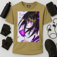 Anime Girl Aesthetic Floral Japanese Kawaii Waifu Cooling Performance Crew T-Shirt