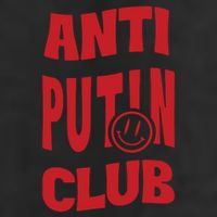 Anna Gvarishvili Anti Putin Club Crop Fleece Hoodie