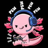 Axolotl Gaming Anime Video Game Pew Gamer Great Gift Cooling Performance Crew T-Shirt