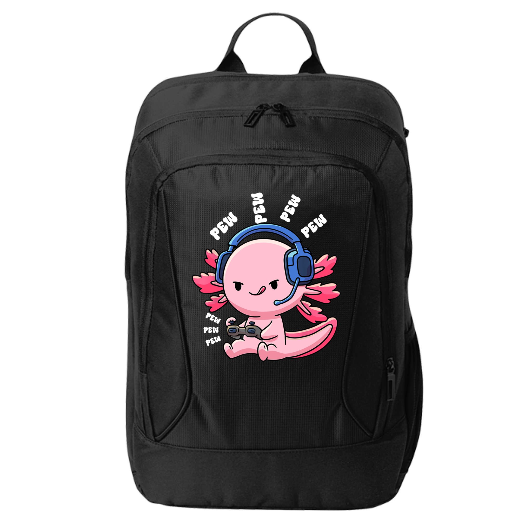 Axolotl Gaming Anime Video Game Pew Gamer Great Gift City Backpack
