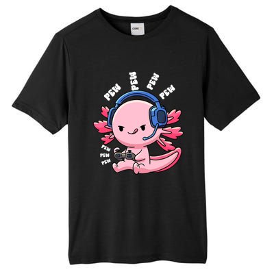 Axolotl Gaming Anime Video Game Pew Gamer Great Gift Tall Fusion ChromaSoft Performance T-Shirt