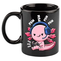 Axolotl Gaming Anime Video Game Pew Gamer Great Gift 11oz C Handle Ceramic Mug