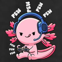 Axolotl Gaming Anime Video Game Pew Gamer Great Gift 11oz C Handle Ceramic Mug