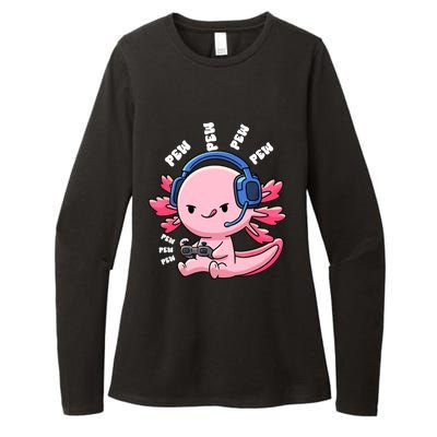 Axolotl Gaming Anime Video Game Pew Gamer Great Gift Womens CVC Long Sleeve Shirt