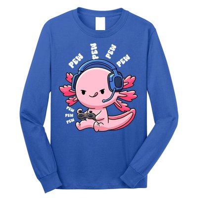 Axolotl Gaming Anime Video Game Pew Gamer Great Gift Long Sleeve Shirt