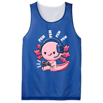 Axolotl Gaming Anime Video Game Pew Gamer Great Gift Mesh Reversible Basketball Jersey Tank