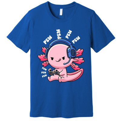 Axolotl Gaming Anime Video Game Pew Gamer Great Gift Premium T-Shirt