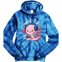 Axolotl Gaming Anime Video Game Pew Gamer Great Gift Tie Dye Hoodie