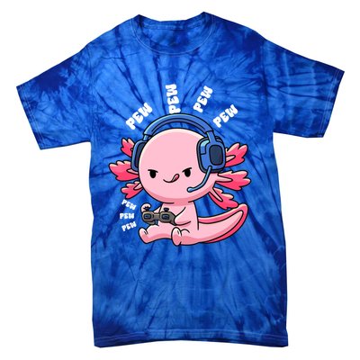 Axolotl Gaming Anime Video Game Pew Gamer Great Gift Tie-Dye T-Shirt